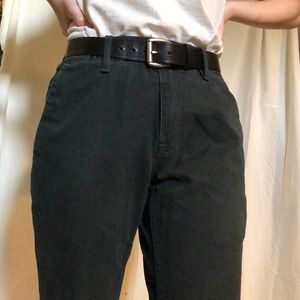 High wasted forest green jeans